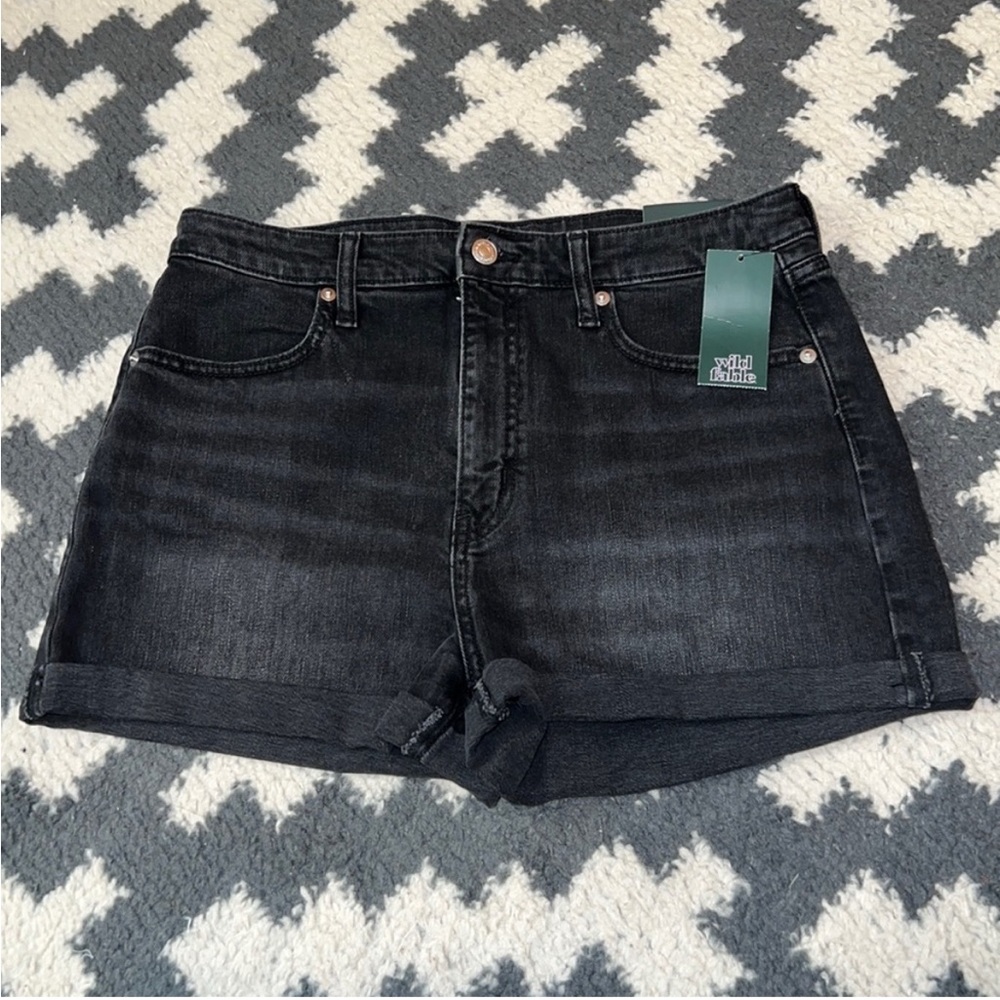 Wild Fable Black Denim High Rise Shorts